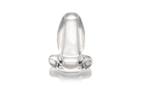 XR Brands Master Series PeepHole Clear Hollow Anal Plug Small Hollow Design - Butt Plugs