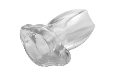 XR Brands Master Series PeepHole Clear Hollow Anal Plug Small Hollow Design - Butt Plugs