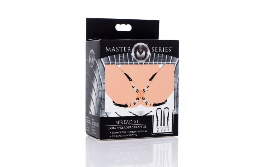 XR Brands Master Series Spread Labia Bondage Spreader Straps XL Adjustable - - Spreaders and Hangers