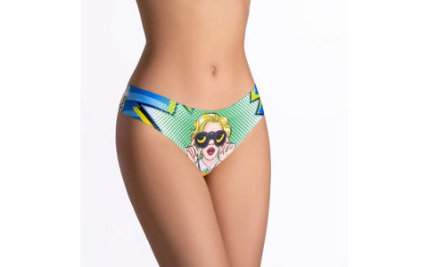 Mememe Lingerie Comics Curios Girl Womens Thong Premium Comfort Fit - G-Strings, Panties and Shorts