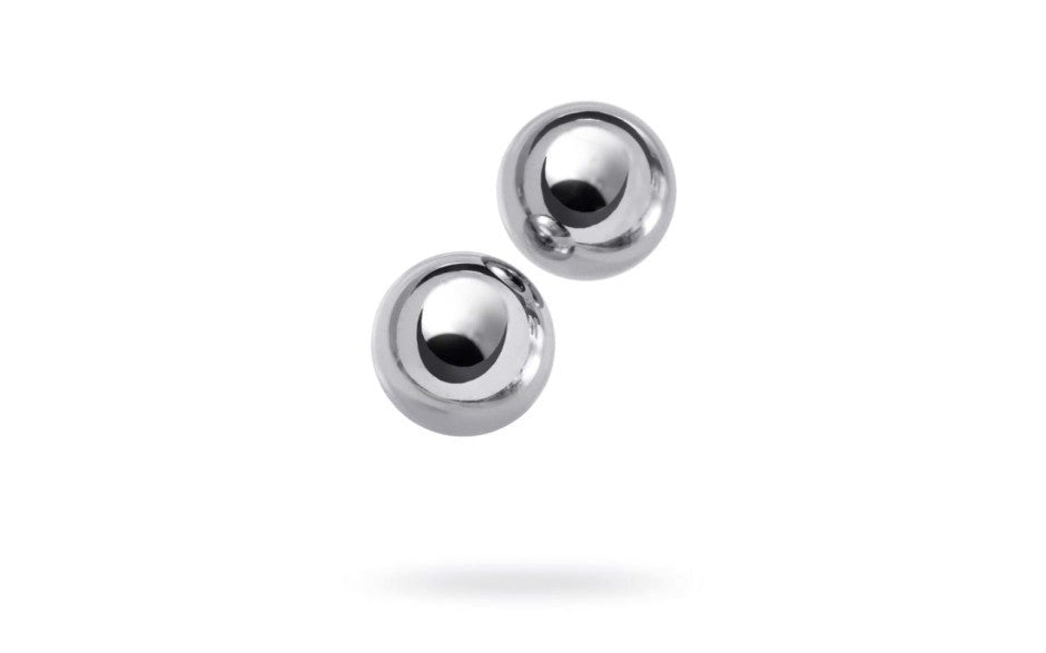 ToyFa Metal Silver Metal 2 Piece Vaginal Balls 2.5cm Medical Steel - - Love Eggs and Kegel Exercisers