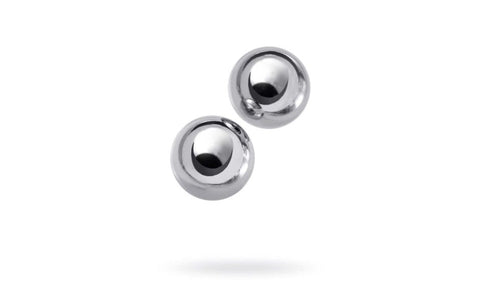 ToyFa Metal Silver Metal 2 Piece Vaginal Balls 2.5cm Medical Steel - Love Eggs and Kegel Exercisers