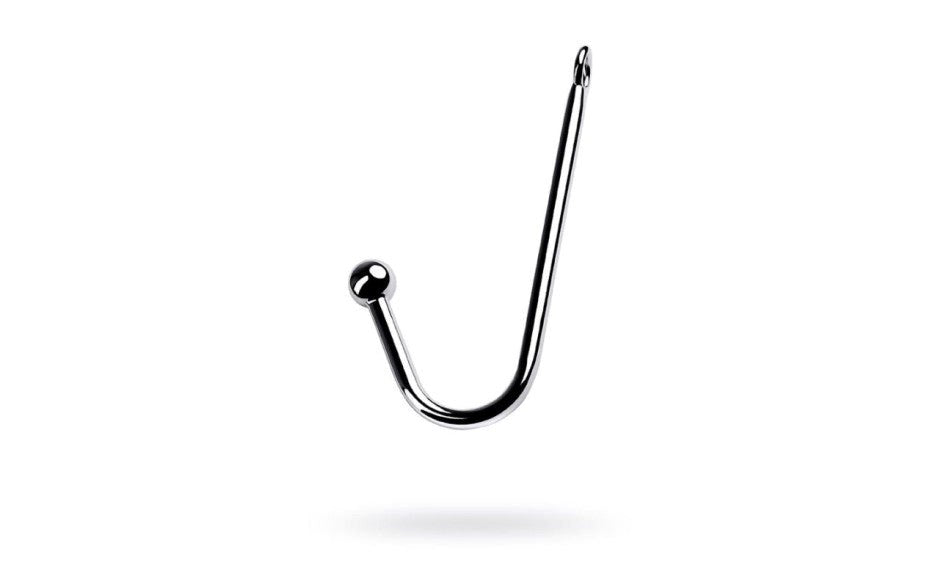 ToyFa Metal Silver Metal Anal Hook With Bondage Ball 37cm BDSM - - Ball and Cock Toys