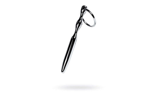 ToyFa Metal Silver Metal Bullet Shaped Urethral Plug With Cock Ring - - Urethral Sounds