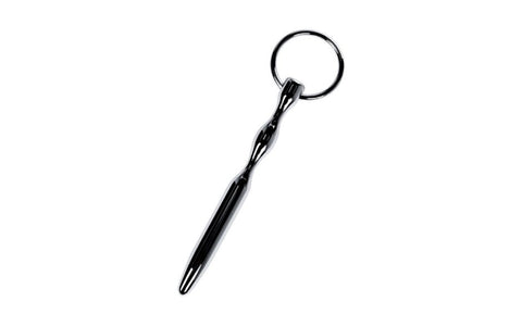 ToyFa Metal Silver Metal Bullet Shaped Urethral Plug With Cock Ring - Urethral Sounds