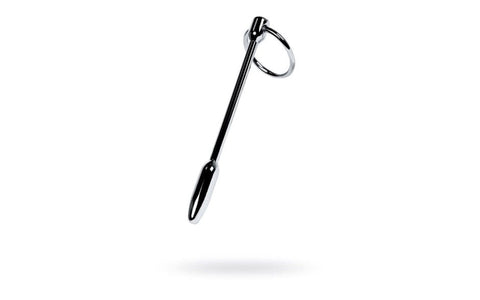 ToyFa Metal Silver Metal Male Pleasure Urethral Plug With Cock Ring Waterproof - Urethral Sounds