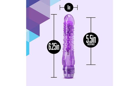 Blush Novelties Naturally Yours Bump N Grind Vibrating Dildo Purple - Vibrating Dildos