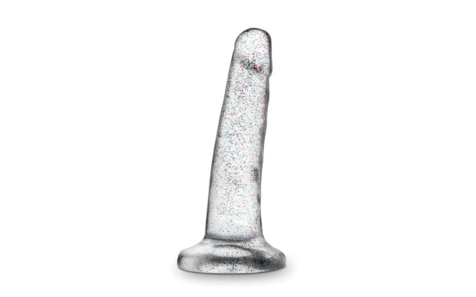 Blush Novelties Naturally Yours Glitter Realistic Dong Clear 5.5 Inch Dildo - - Realistic Dildos