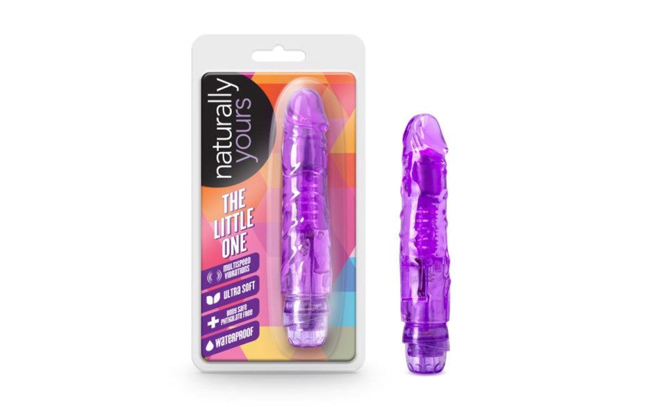 Blush Novelties Naturally Yours The Little One Dildo Vibrator Purple FlexiShaft - - Vibrating Dildos