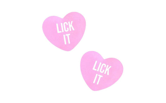 Neva Nude Lick It Love Heart Shape Nipple Pasties Heart Design Coverage - - Fancy Dress Ups