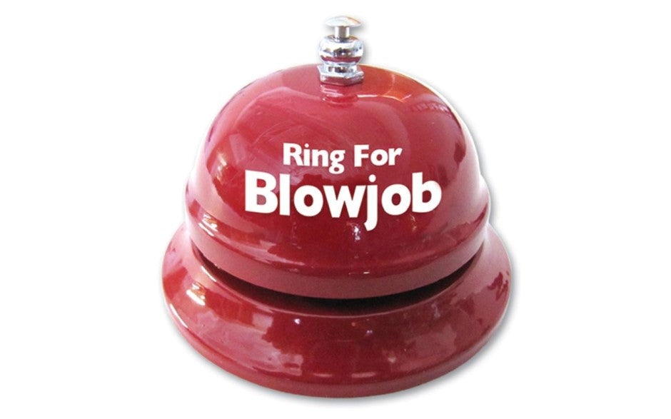 Ozze Creations Novelty Ring for Blowjob Flashy White on Red Table Bell - - Party Gifts and Novelties