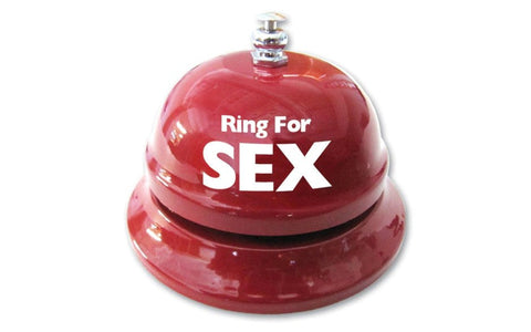 Ozze Creations Novelty Ring for Sex Flashy White on Red Table Bell - Party Gifts and Novelties