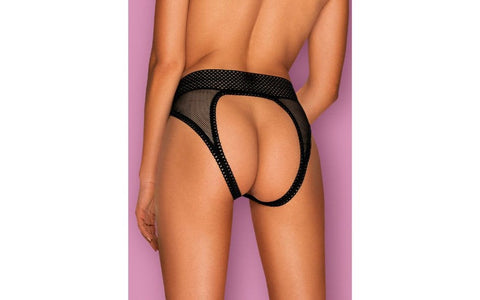 Obsessive Strapelie Crotchless Womens G String Panties S/M with Corset Design - G-Strings, Panties and Shorts