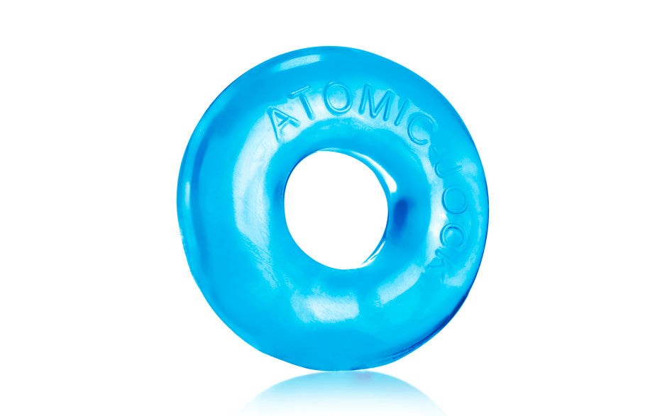 OxBalls Donut 2 Mens Stretchy Cock Ring Large Ice Blue Premium FLEXXX TPR - Stretchy Cock Rings