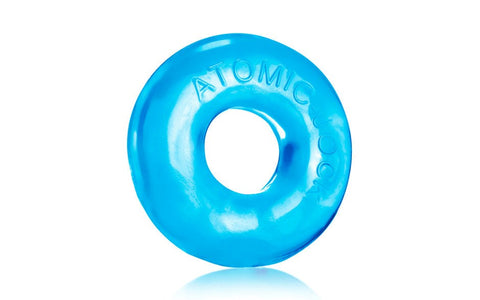 OxBalls Donut 2 Mens Stretchy Cock Ring Large Ice Blue Premium FLEXXX TPR - Stretchy Cock Rings