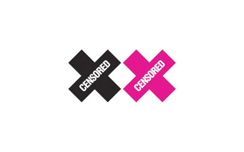Peekaboo Fashionable Nipple Pasties Censored Black & Pink - Fancy Dress Ups
