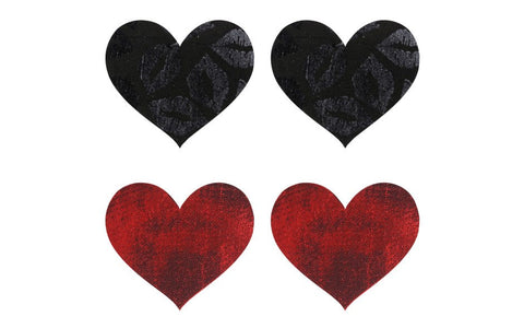 Peekaboo Stolen Kisses Hearts Shaped Nipple Pasties - Fancy Dress Ups