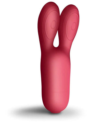 Rocks Off SugarBoo Coral Kiss Twin Clitoral Vibrator Dual Stimulation - Clit Ticklers and Pulsators