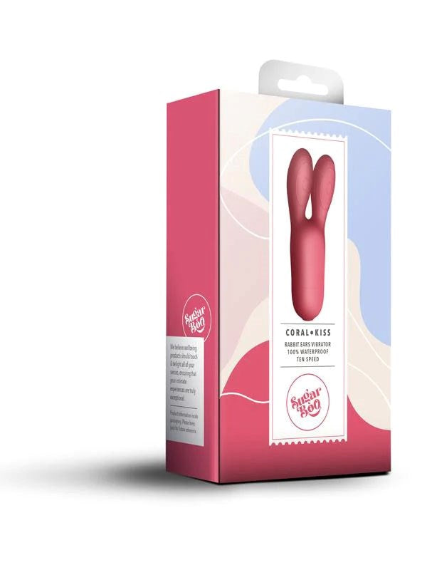 Rocks Off SugarBoo Coral Kiss Twin Clitoral Vibrator Dual Stimulation - - Clit Ticklers and Pulsators