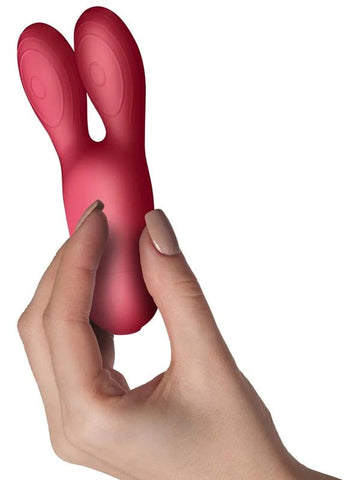 Rocks Off SugarBoo Coral Kiss Twin Clitoral Vibrator Dual Stimulation - Clit Ticklers and Pulsators