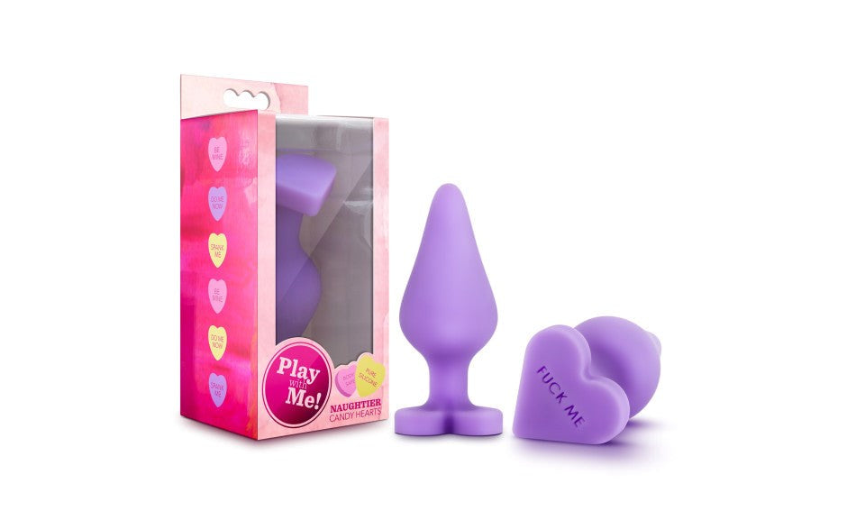 Play With Me Naughtier Candy Heart Shaped Fuck Me Butt Plug - - Butt Plugs