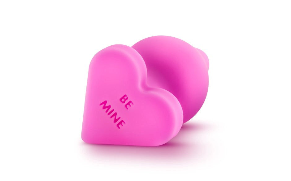 Play With Me Naughty Candy Heart Shaped Be Mine Silicone Butt Plug - - Butt Plugs