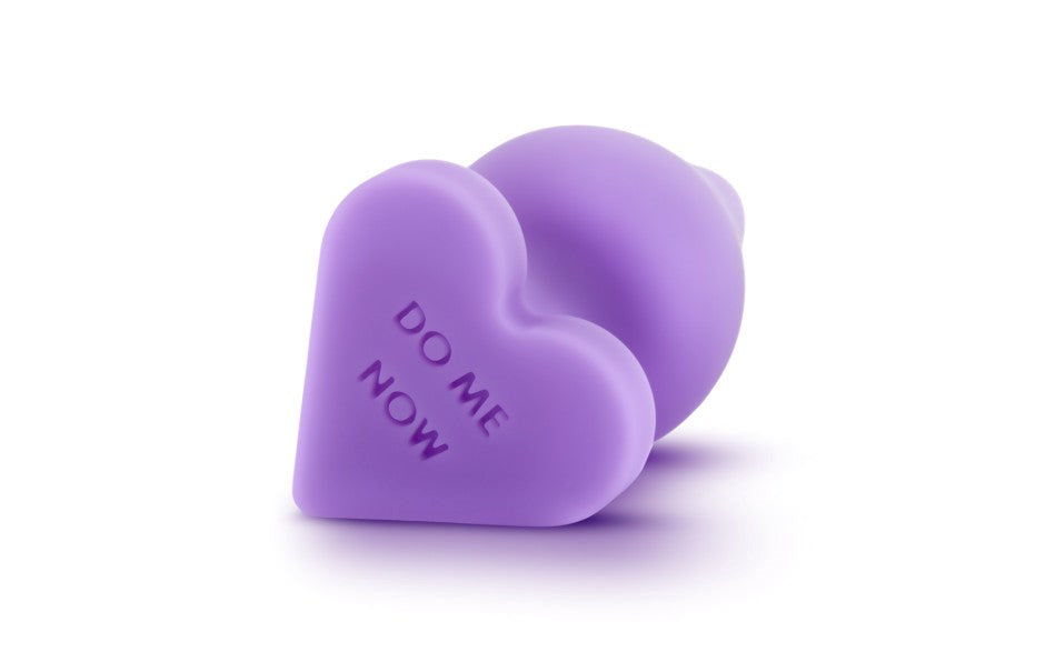 Play With Me Naughty Candy Heart Shaped Do Me Now Silicone Anal Plug - - Butt Plugs