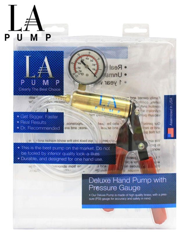 LA Pumps Vacuum Hand Pump With PSI Meter for Penis Enhancement - - Penis Pumps And Stretchers