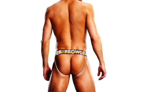 Prowler Oversized Mens Paw Jock Black with Rainbow Paw Design Support - Jocks and G-Strings