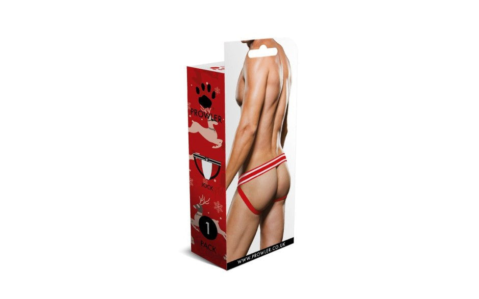 Prowler Reindeer Comfortable Mens Jock Strap Red White Festive Holiday Support - - Jocks and G-Strings