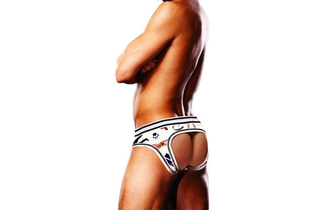 Prowler Leather Pride Open Elastic Waistband Mens Brief with Open Back Design - Mens Briefs And Boxers