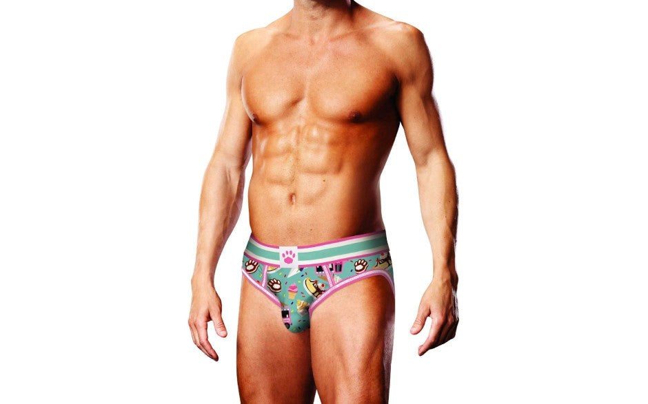 Prowler Sundae Open Polyester Spandex Mens Brief with Ice Cream Print Design - - Mens Briefs And Boxers