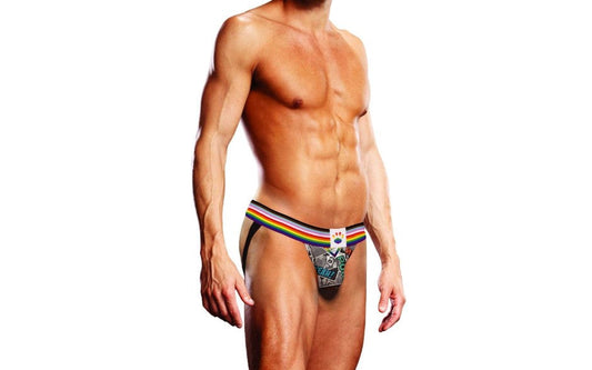 Prowler Comic Book Sexy and Powerful Male Jock Strap with Rainbow Waistband - - Jocks and G-Strings