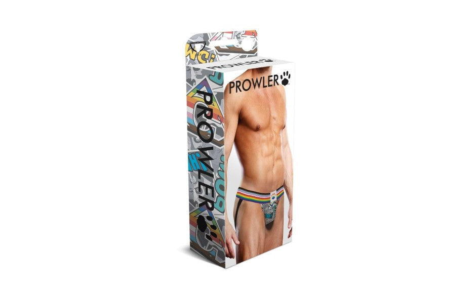 Prowler Comic Book Sexy and Powerful Male Jock Strap with Rainbow Waistband - - Jocks and G-Strings