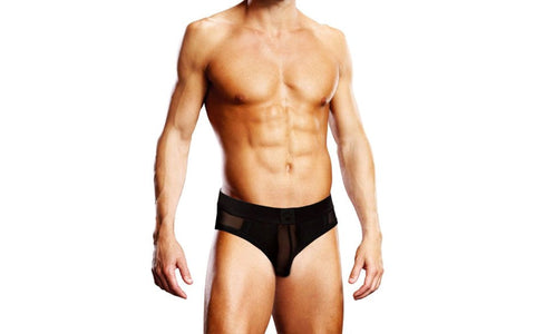 Prowler Mesh Open Back Sexy Mens Brief Black Breathable Seductive Design - Mens Briefs And Boxers