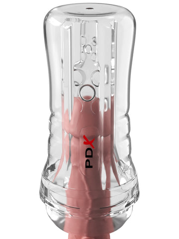 PDX Elite ViewTube See-Thru EZ-Grip Male Stroker - Masturbators and Strokers