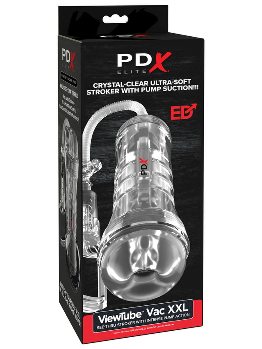PDX Elite ViewTube Vac XXL Pump See-Thru EZ-Grip Pump Stroker - - Masturbators and Strokers