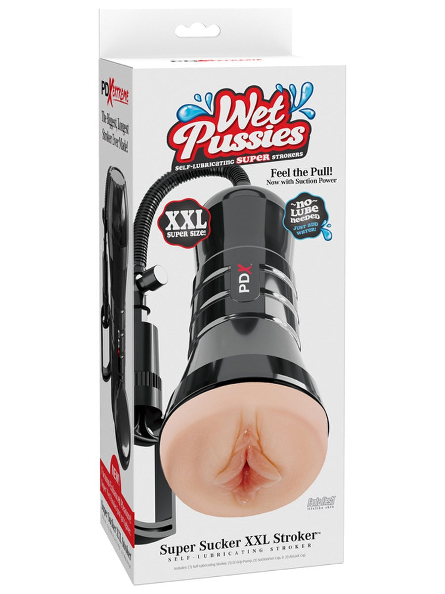 PDX Extreme Wet Pussies Super Sucker XXL Realistic Stroker - - Masturbators and Strokers