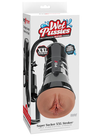 PDX Extreme Wet Pussies Super Sucker XXL Realistic Stroker - Masturbators and Strokers
