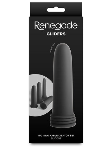 NS Novelties Renegade Gliders 4 Piece Silicone Dilators Set - Butt Plugs