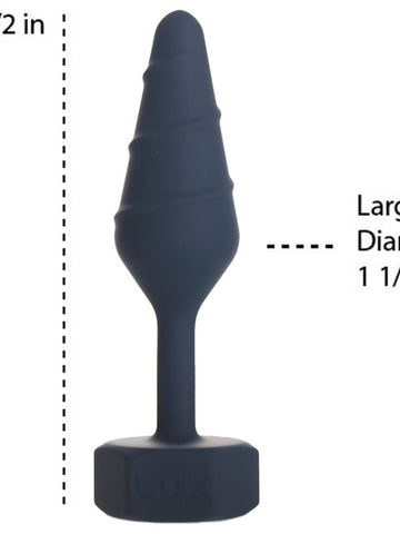 BMS Factory Lux Active Twist Silicone Anal Plug Blue - Butt Plugs