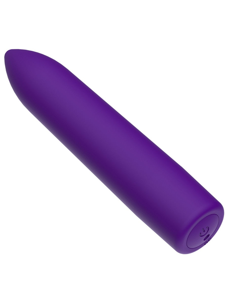 Full Circle Mini Baby Vibrating Bullet Massager - Purple - Bullet Vibrators