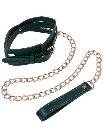 Sportsheets Indica Cutout Bondage Collar and Leash - Collars and Leads
