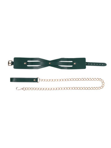 Sportsheets Indica Cutout Bondage Collar and Leash - Collars and Leads