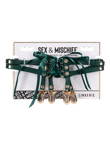 Sportsheets Indica Laced Up Adjustable Bondage Garters - Her Fetish