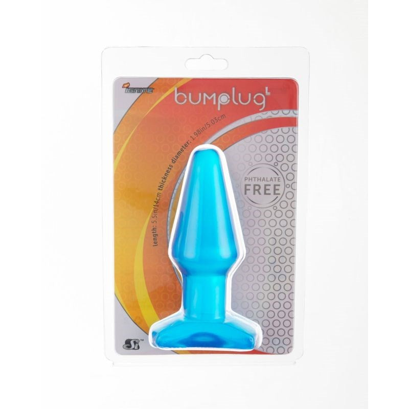 SI Novelties Bum ABS Anal Plug Blue Premium Phthalate Free PVC Construction - - Butt Plugs