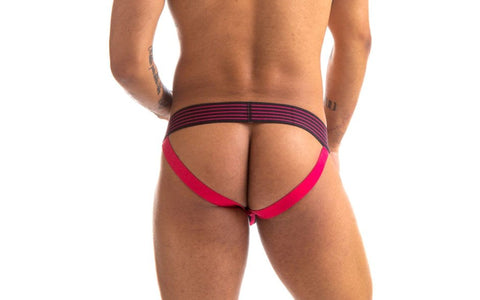 Sport Fucker Rally Mens Sexy Jock Strap Black and Red Premium Support - Jocks and G-Strings