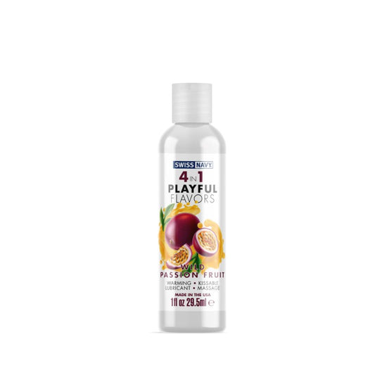 Swiss Navy Playful Flavours 4 In 1 Wild Passion Fruit Lonb Lasting Adult Lubricant - - Water Based Lubes