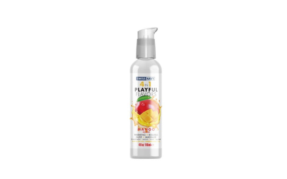 Swiss Navy Playful Flavours 4 In 1 Water Based Lubricant 118ml with Warming - - Water Based Lubes