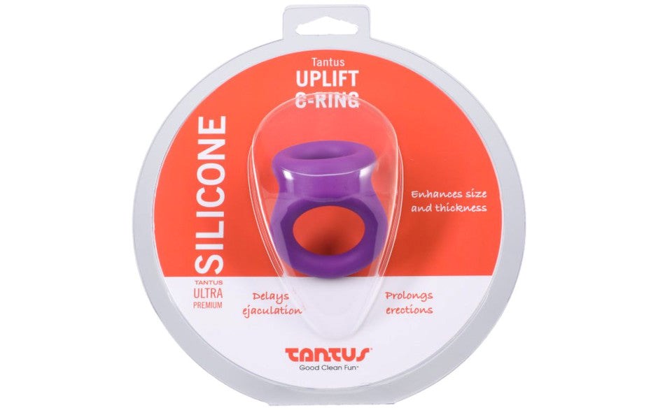 Tantus Uplift Soft and Stretchable Silicone Cock Ring Dual Ring Design - - Stretchy Cock Rings